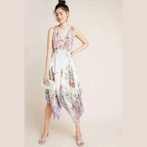 Anthropologie Analise Floral Midi Dress 2P